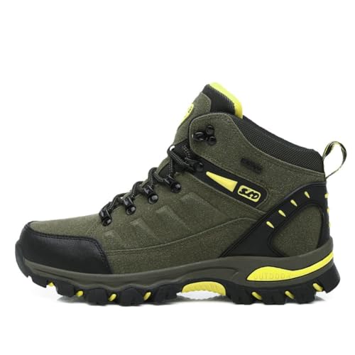 Wanderschuhe Herren Damen Trekkingschuhe Bergschuhe Leichte Outdoor Trekkingschuhe Knöchel Schuhe Herren Sneaker Wandern Ultralight Sportschuhe für Camping Rucksackreisen Klettern (Khakigrün,40) von clofab