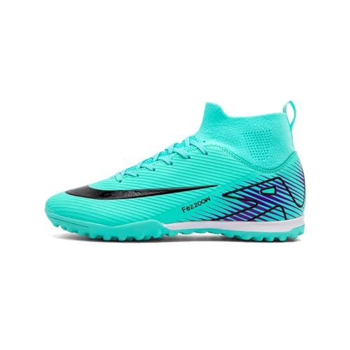 clofab Fussballschuhe Herren Damen Kunstrasen Turf Fußballschuhe Jugend Hallenschuhe Ground Outdoor Sportschuhe Für AG FG TF Fußball Trainingsschuhe (40,Blau/TF) von clofab