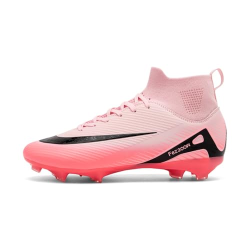 clofab Fussballschuhe Herren Damen Kunstrasen Turf Fußballschuhe Jugend Hallenschuhe Ground Outdoor Sportschuhe Für AG FG TF Fußball Trainingsschuhe (42,Rosa/AG) von clofab