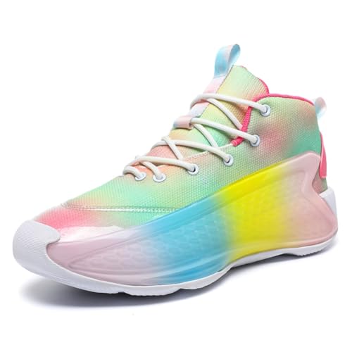 clofab Sneaker Damen Herren Retro Skateboardschuhe Turnschuhe Laufschuhe mit Luftpolster Walkingschuhe Studenten Anti-Rutsch Leichter Basketballschuhe Jungen Mädchen modisch Sportschuhe (Bunt,41) von clofab