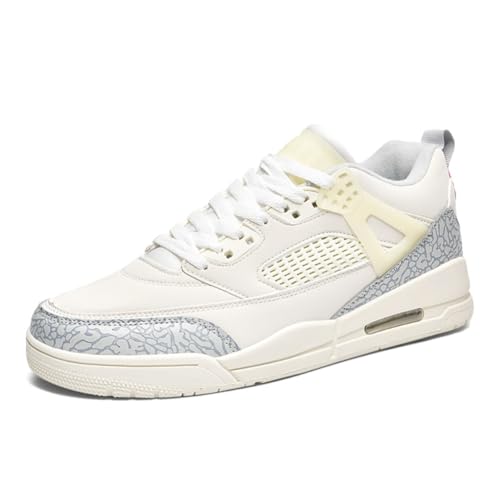 clofab Sneaker Herren Damen Retro Skateboardschuhe Turnschuhe Laufschuhe mit Luftpolster Walkingschuhe Studenten Anti-Rutsch Leichter Basketballschuhe Jungen Mädchen modisch Sportschuhe (40,Beige-1) von clofab