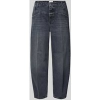 Closed Jeans in 3/4-Länge mit Logo-Patch in Mittelgrau Melange, Größe 27 von closed