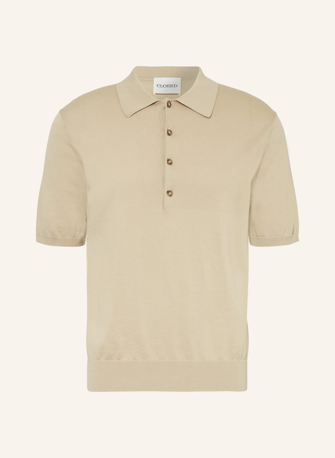 Closed Strick-Poloshirt beige von closed