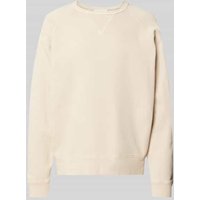 Closed Sweatshirt mit gerippten Abschlüssen in Beige, Größe XL von closed