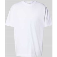 Closed T-Shirt mit geripptem Rundhalsausschnitt in Weiss, Größe XL von closed