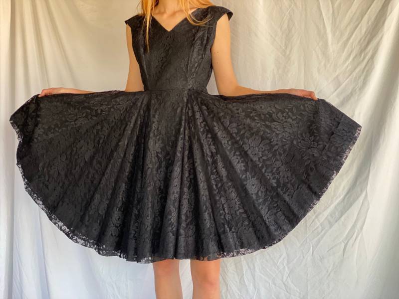 50Er Jahre Spitzenkleid/Tellerrock Partykleid Vogue Special Design 1950Er Spitzenkleid/ 1960Er Cocktailkleid Sixties-Kleid von closetcaseVNTG