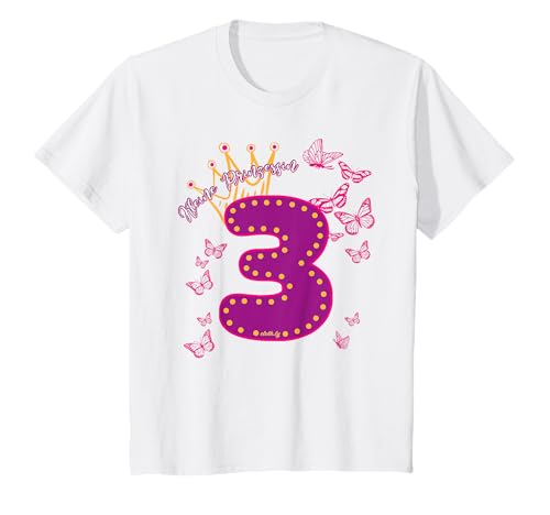 Geburtstagsshirt 3 Jahre Mädchen Prinzessin Schmetterling T-Shirt Geburtstagsshirt 3 Jahre Mädchen Prinzessin Schmetterling T-Shirt von cloth.ly 3. Geburtstag Prinzessin Shirts