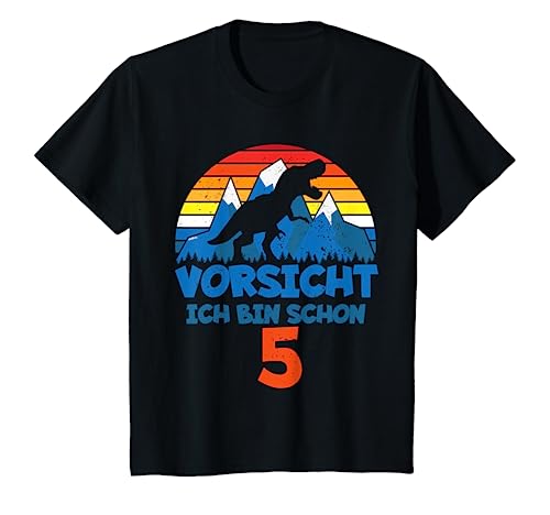 Kinder Geburtstagsshirt 5 Jahre Junge Dinosaurier Ich bin 5 T-Shirt von cloth.ly Dino Shirts zum 5. Geburtstag