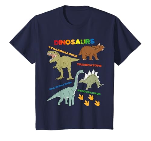 Dinosaurier Shirt Jungen Mädchen Lieblings-Dinos T-Shirt von cloth.ly Dino T-Shirts für Kids