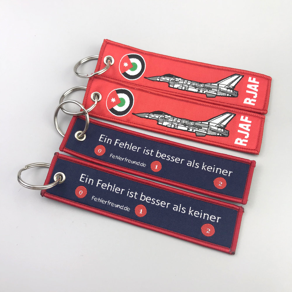 100 Individuell Gewebte Schlüsselanhänger, Flug-Schlüsselanhänger, Benutzerdefinierte Jet-Tags-Schlüsselanhänger, Personalisierte von clothinglabelz