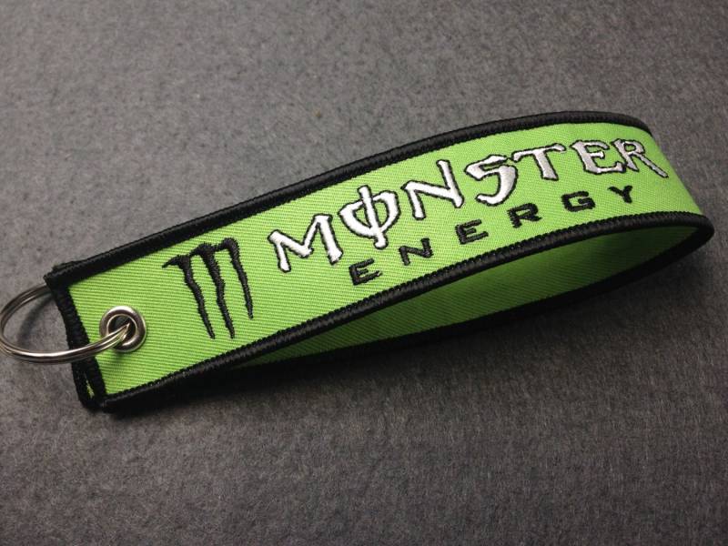 50 Custom Embroidery Schlüsselanhänger, Personalisierter Gestickter Rotes Tag Flights, Stickerei Namen Schlüsselanhänger von clothinglabelz