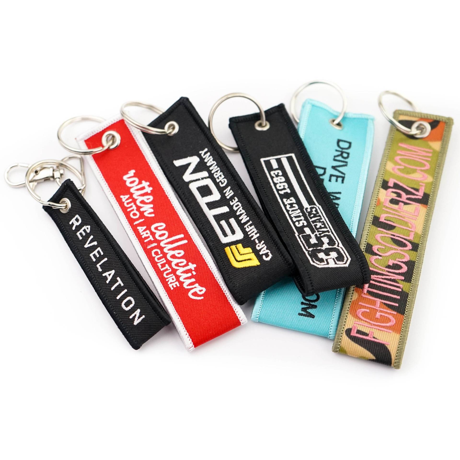 50 Stück Individuell Bestickte Schlüsselanhänger von clothinglabelz