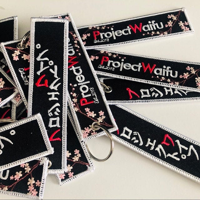 Flug Schlüsselanhänger, Flug-Tag, Stickerei Gestickter Custom Keychain Jet Tag, Flug-Tag von clothinglabelz