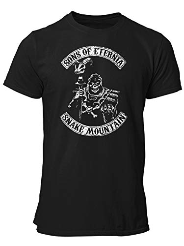 clothinx Sons of Eternia egal ob Snake Mountain oder Castle Grayskull, 80er Fan oder Comic Convention Herren T-Shirt Schwarz Gr. XL von clothinx