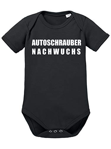 clothinx Autoschrauber Nachwuchs Lustiges Geschenk zur Geburt Baby Body Bio Schwarz Gr. 68 von clothinx