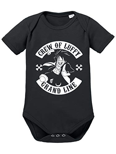 clothinx Crew of Luffy Baby-Body Bio Schwarz Gr. 50-56 von clothinx