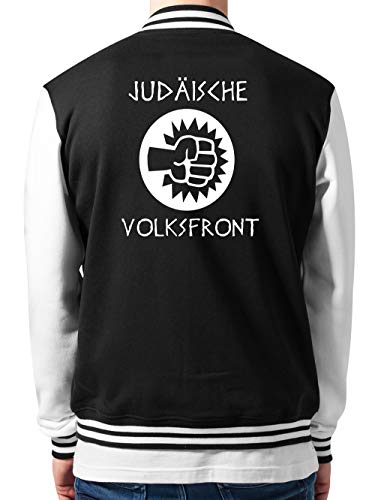 clothinx Brian Judäische Volksfront | Kult Motiv Zum Beliebten Filmklassiker | Schließ Dich Der Revolution An College-Jacke Unisex Schwarz/Weiß Gr. XXL von clothinx