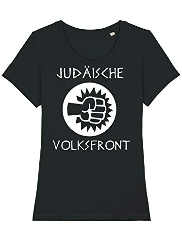 clothinx Brian Judäische Volksfront | Kult Motiv Zum Beliebten Filmklassiker | Schließ Dich Der Revolution An Damen T-Shirt Fit Bio und Fair Schwarz Gr. M von clothinx
