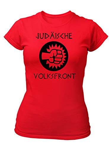 clothinx Brian Judäische Volksfront | Kult Motiv Zum Beliebten Filmklassiker | Schließ Dich Der Revolution An Damen T-Shirt Fit Rot Gr. M von clothinx