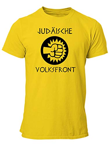 clothinx Brian Judäische Volksfront  | Kult Motiv Zum Beliebten Filmklassiker | Schließ Dich Der Revolution An Herren T-Shirt Gelb Gr. XXL von clothinx