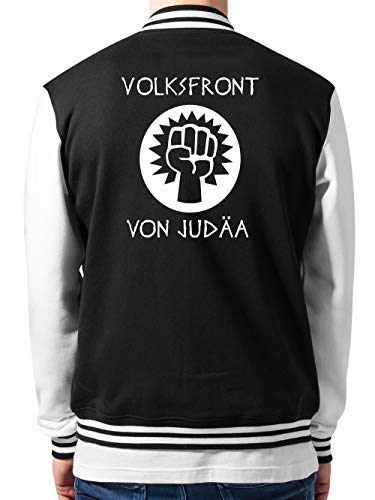 clothinx Brian Volksfront von Judäa | Kult Motiv Zum Beliebten Filmklassiker | Schließ Dich Der Wahren Revolution An College-Jacke Unisex Schwarz/Weiß Gr. M von clothinx