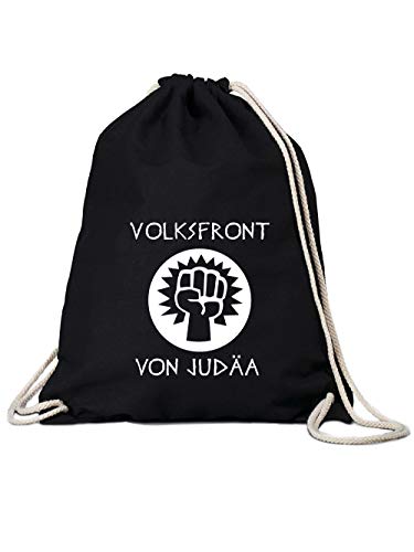 clothinx Brian Volksfront von Judäa | Kult Motiv Zum Beliebten Filmklassiker | Schließ Dich Der Wahren Revolution An Gym-Bag Baumwoll-Beutel Schwarz von clothinx