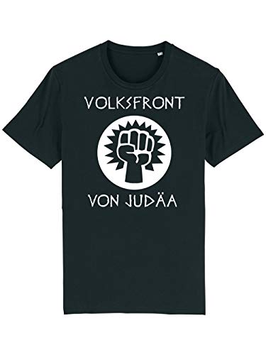 clothinx Brian Volksfront von Judäa  | Kult T-Shirt Zum Beliebten Filmklassiker | Schließ Dich Der Wahren Revolution An Herren T-Shirt Bio und Fair Schwarz Gr. M von clothinx