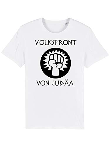 clothinx Brian Volksfront von Judäa  | Kult T-Shirt Zum Beliebten Filmklassiker | Schließ Dich Der Wahren Revolution An Herren T-Shirt Bio und Fair Weiß Gr. L von clothinx