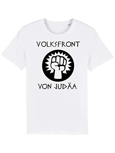 clothinx Brian Volksfront von Judäa | Kult T-Shirt Zum Beliebten Filmklassiker | Schließ Dich Der Wahren Revolution An Herren T-Shirt Bio und Fair Weiß Gr. M von clothinx