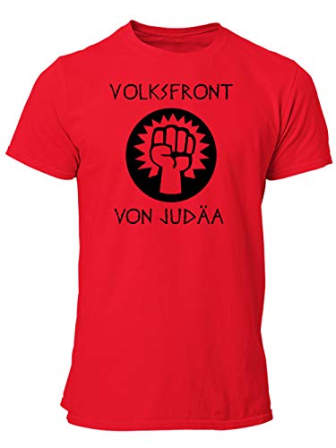 clothinx Brian Volksfront von Judäa | Kult T-Shirt Zum Beliebten Filmklassiker | Schließ Dich Der Wahren Revolution An Herren T-Shirt Rot Gr. M von clothinx