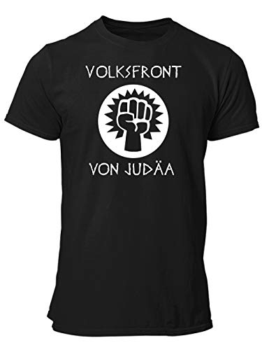 clothinx Brian Volksfront von Judäa | Kult T-Shirt Zum Beliebten Filmklassiker | Schließ Dich Der Wahren Revolution An Herren T-Shirt Schwarz Gr. M von clothinx