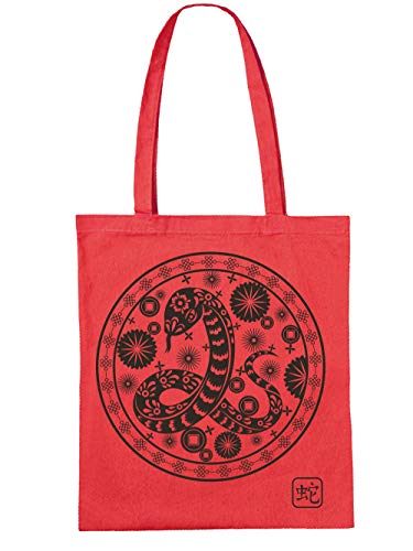 clothinx Chinesische Tierkreiszeichen Die Schlange - Die Flexible Tasche Rot clothinx Chinesische Tierkreiszeichen Die Schlange - Die Flexible Tasche Rot von clothinx