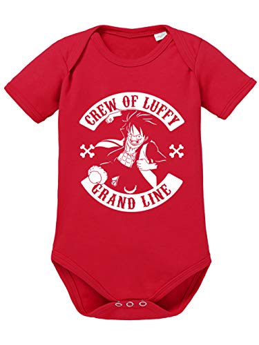 clothinx Crew of Luffy Baby-Body Bio Rot Gr. 62 von clothinx
