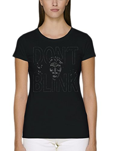 clothinx Damen T-Shirt Fit Bio und Fair Weeping Angel Don't Blink Schwarz Gr. L von clothinx