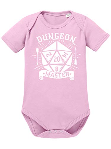 clothinx Dungeon Master Rollenspiel Pen and Paper RPG Baby Body Bio Hellrosa Gr. 62 von clothinx
