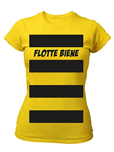 clothinx Flotte Biene Kostüm T-Shirt Damen Gelb Größe M von clothinx