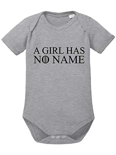 clothinx GoT Arya A Girl Has No Name Baby-Body Bio Sports Grey Gr. 50-56 von clothinx