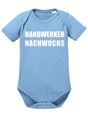 clothinx Handwerker Nachwuchs Lustiges Geschenk zur Geburt Baby Body Bio Himmelblau Gr. 74-80 von clothinx