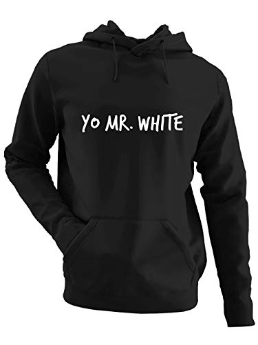 clothinx Herren Kapuzen-Pullover Yo Mr. White Schwarz/Weiß Größe XL von clothinx