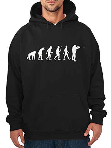 clothinx Herren Kapuzenpullover Jäger Evolution Schwarz Gr. 3XL von clothinx