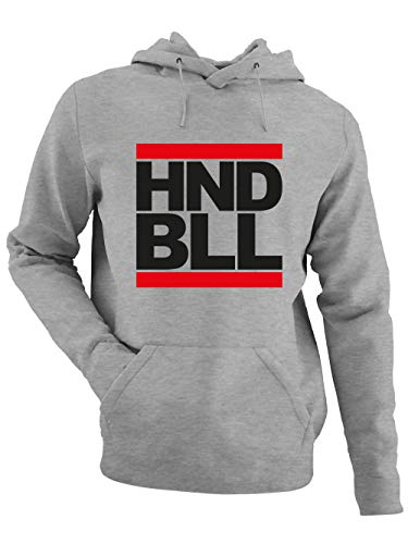 clothinx Herren Pullover Handball EM 2023 HNDBLL Grau/Schwarz Größe 3XL von clothinx