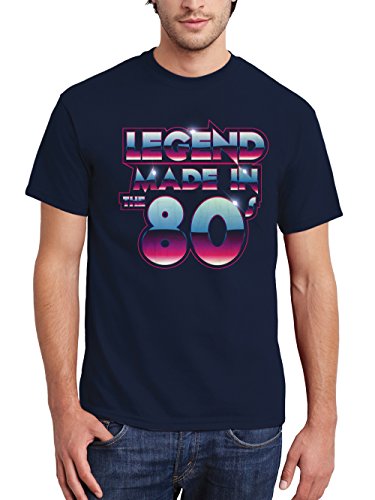 clothinx Herren T-Shirt Legend Made in The 80s Navy Gr. M von clothinx