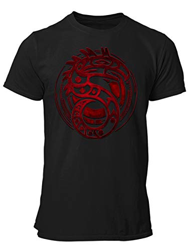 clothinx Shadowrun Emblem | Lizenziertes Original-Design | Passend Für Chummer Perfekt Für Die Nächste Pen and Paper Runde | Hochwertig Bedruckt Herren T-Shirt Schwarz Gr. 3XL von clothinx