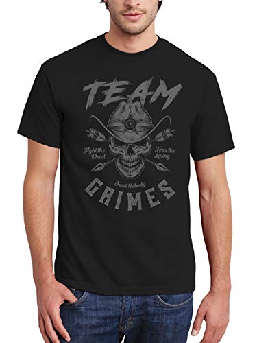 clothinx Herren T-Shirt TWD Team Grimes Schwarz Gr. L von clothinx
