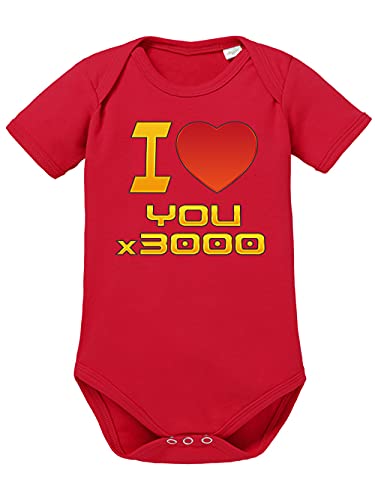 clothinx I Love You 3000 Baby Body Bio Rot Gr. 50-56 von clothinx