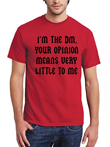 clothinx I am The DM Dungeon Master Pen and Paper Rollenspiel Motiv Herren T-Shirt Rot Gr. L von clothinx