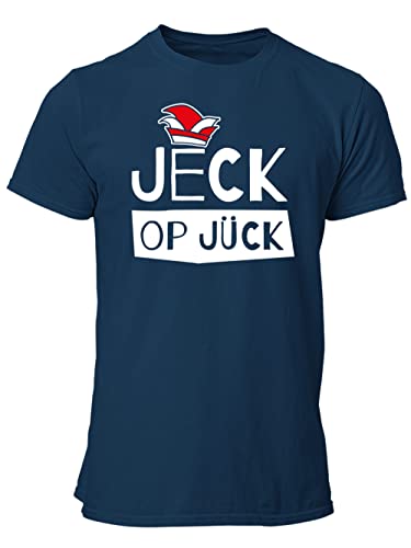 clothinx Karneval Jeck op Jück Männer T-Shirt Bio & Fair Navy/Weiß Größe XXL clothinx Karneval Jeck op Jück Männer T-Shirt Bio & Fair Navy/Weiß Größe XXL von clothinx