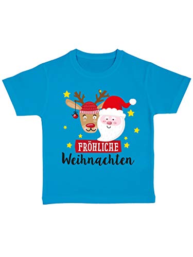 clothinx Kinder T-Shirt Bio Fröhliche Weihnachten Atoll Größe 104 von clothinx