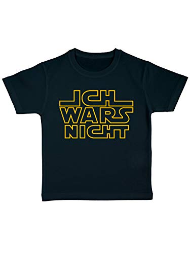 clothinx Kinder T-Shirt Bio Sprüche Ich Wars Nicht Schwarz/Gelb Größe 140 von clothinx