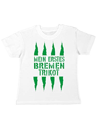 clothinx Mein erstes Bremen Trikot Kinder T-Shirt Weiß Gr. 140 von clothinx